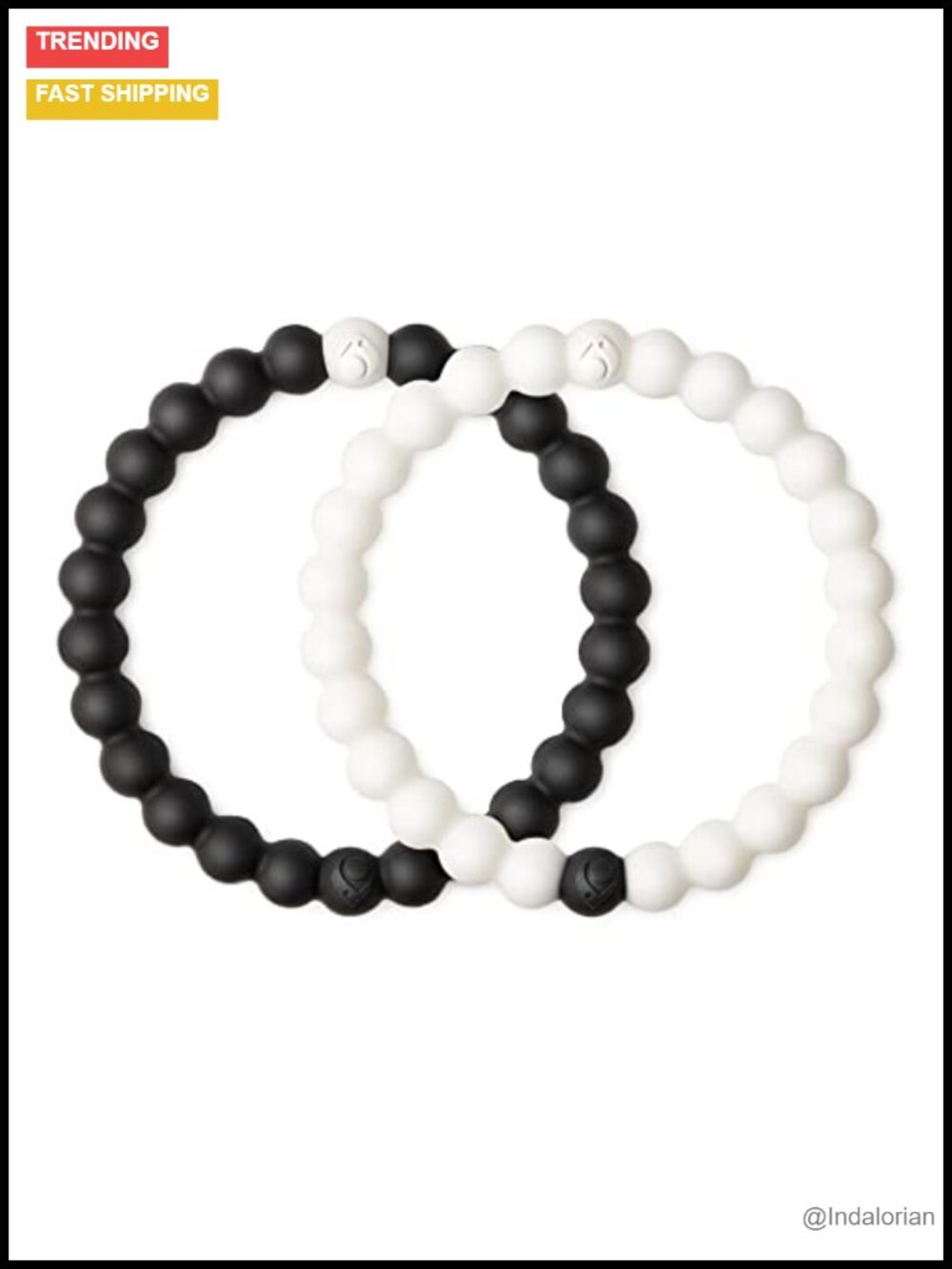 Silicone Beaded Stretch Bracelet Set, Slide-On Style Unisex